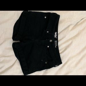 Target black midi rise shorts